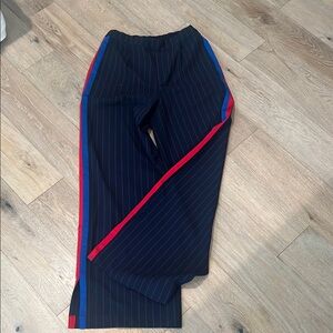 La Ligne x Target Blue and Red Trousers with Tailored Fit